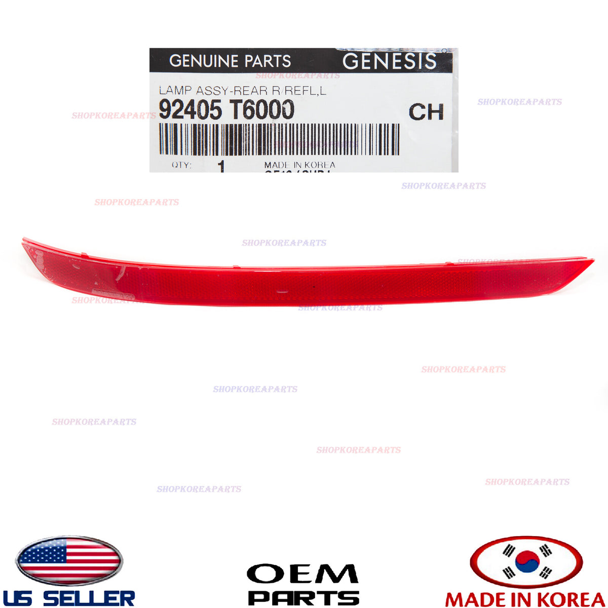 GENUINE Bumper Reflector Rear LEFT Driver Side ⭐OEM⭐ GENESIS GV80 2021-2024