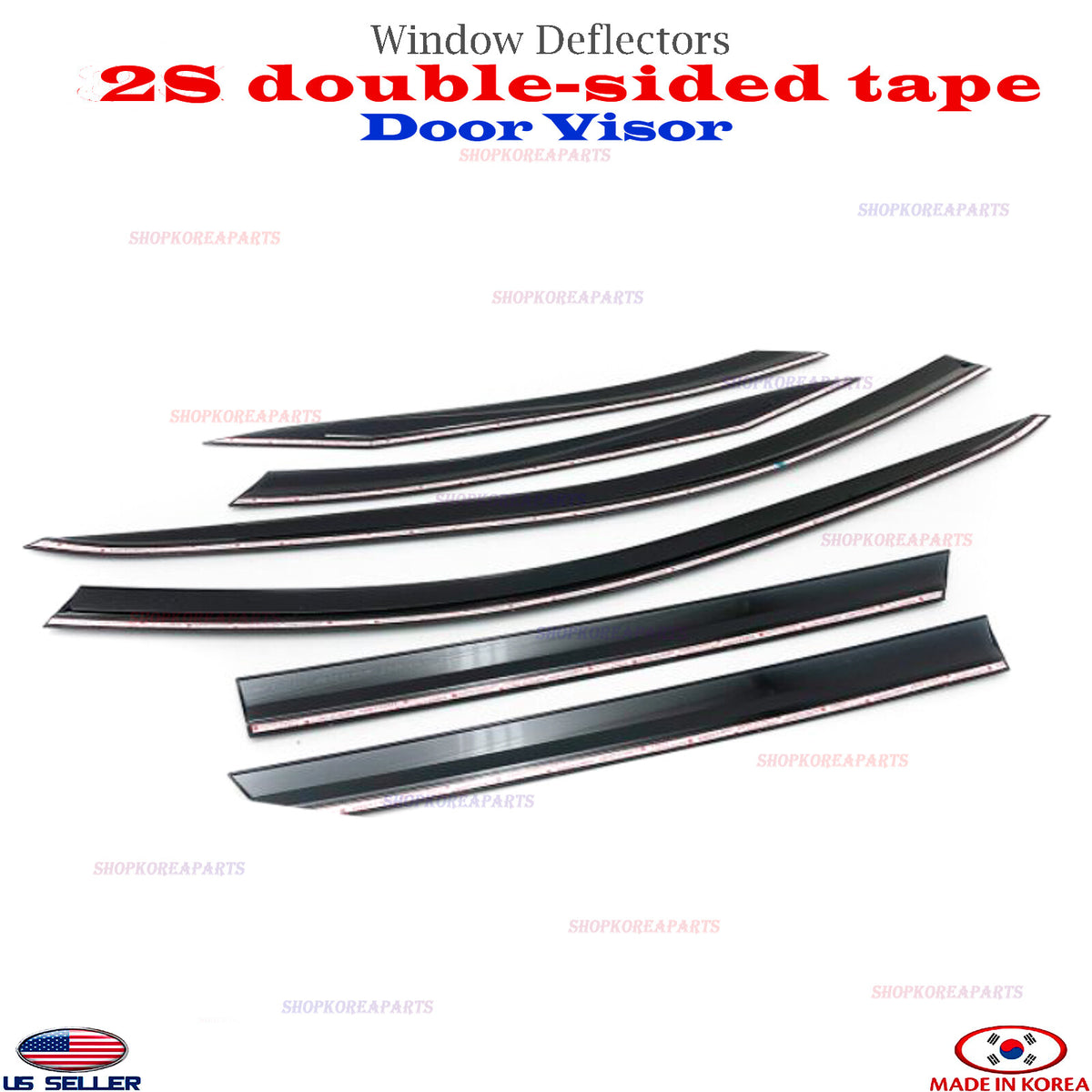 ⭐6pcs⭐ Window Door Visor Vent Shade Rain Guard fits 2022-2025 Hyundai Tucson