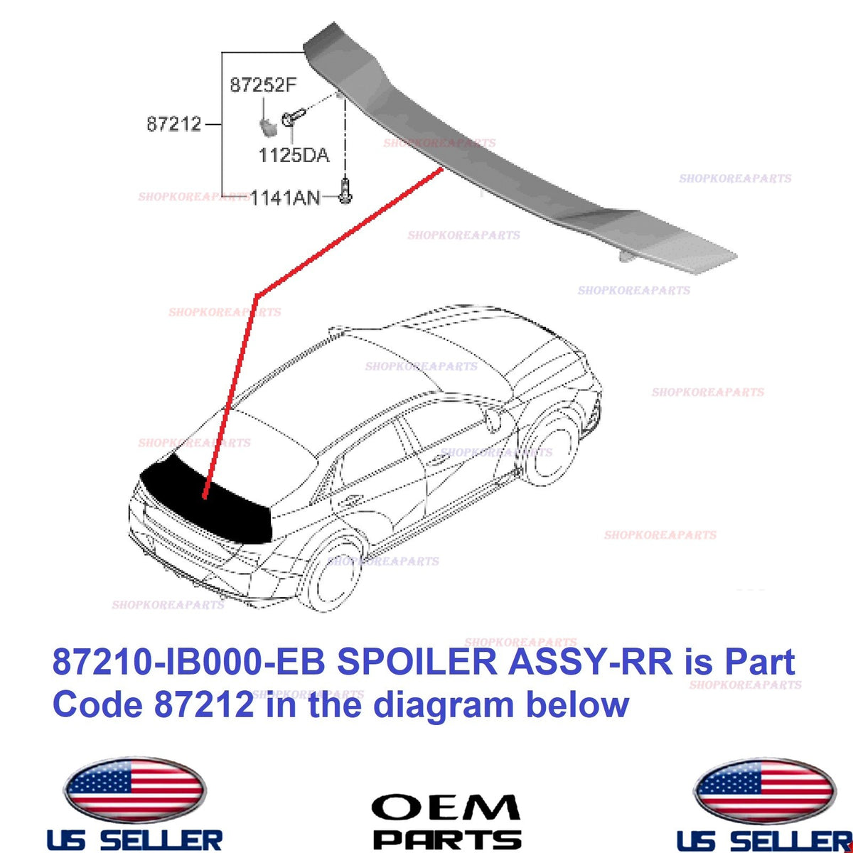 GENUINE OEM Rear Bumper Spoiler Assembly 2021-2025 Hyundai Elantra N