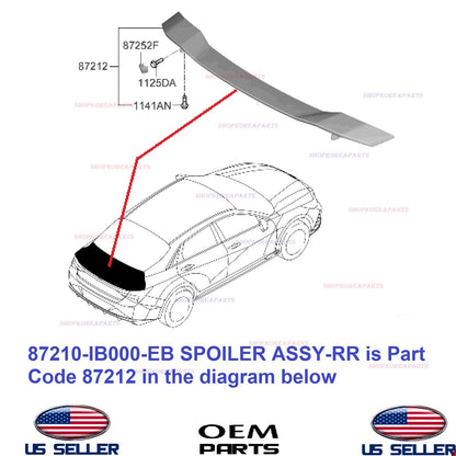 GENUINE OEM Rear Bumper Spoiler Assembly 2021-2025 Hyundai Elantra N