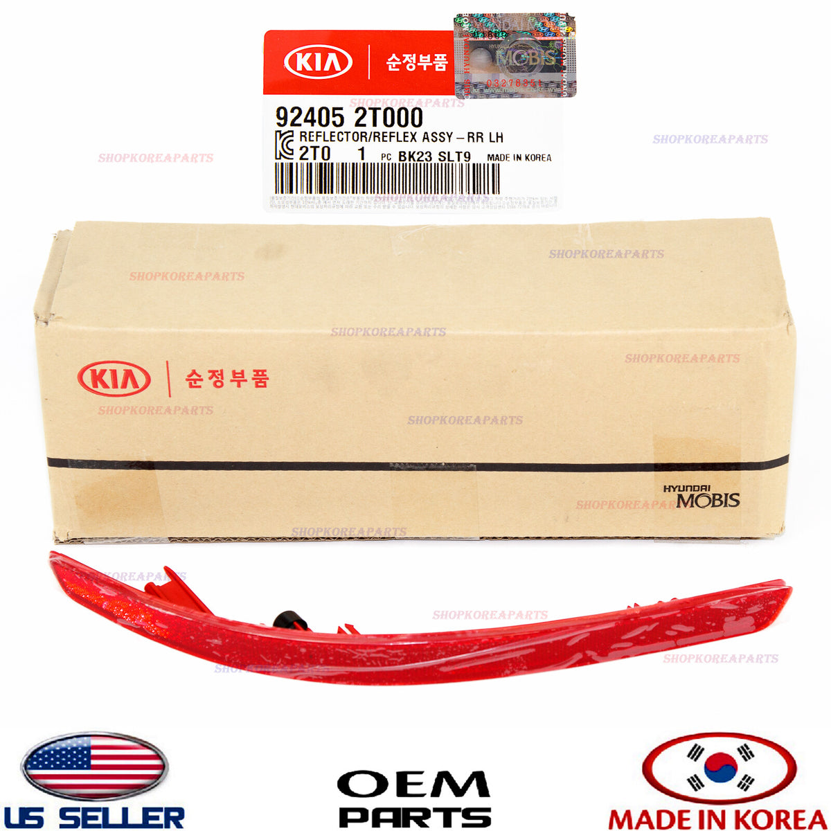 GENUINE Rear Bumper Reflector LEFT Driver Side OEM Kia Optima 2011-2013