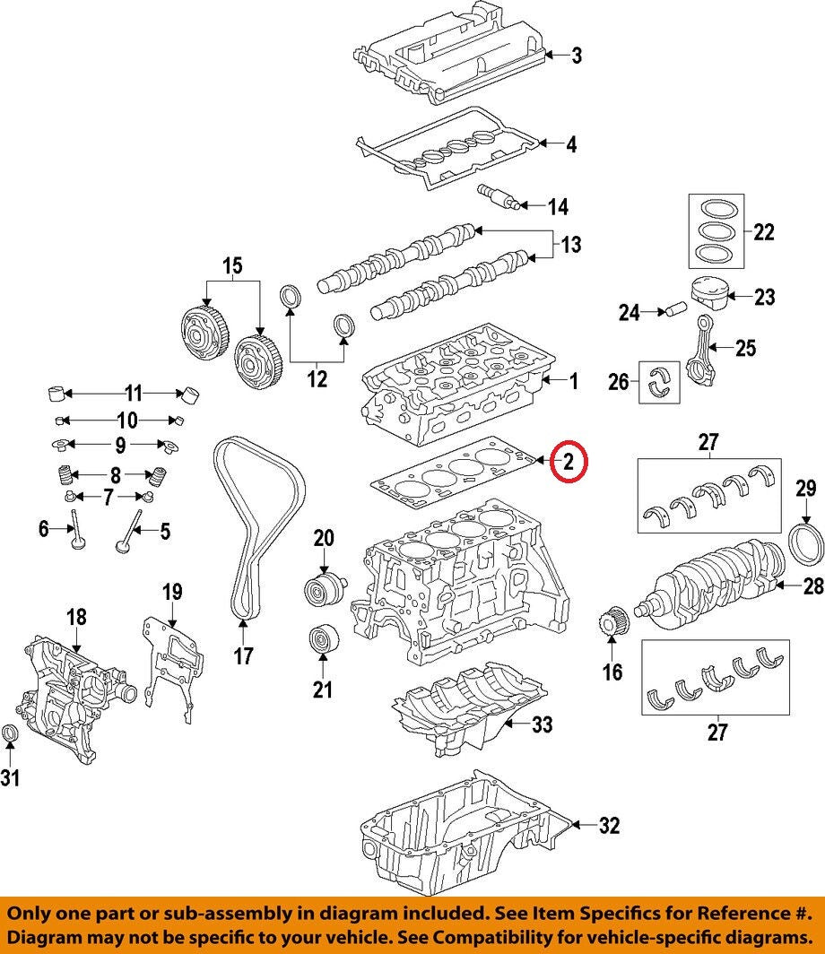 GENUINE Engine Cylinder Head Gasket OEM Chevrolet GM 2009-2018 See Compatibility