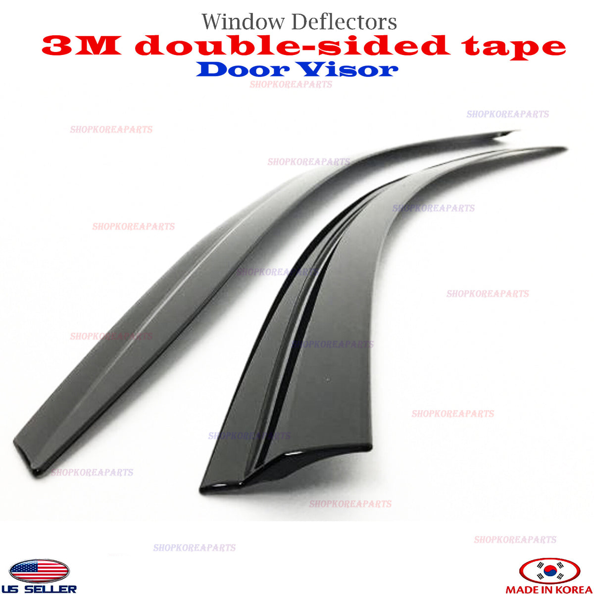 3s Tape SMOKED DOOR VISOR WINDOW VENT DEFLECTOR fits for Chevy Equinox 2018-2024