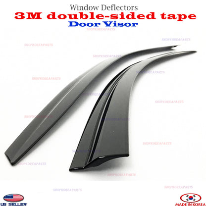 3s Tape SMOKED DOOR VISOR WINDOW VENT DEFLECTOR fits for Chevy Equinox 2018-2024