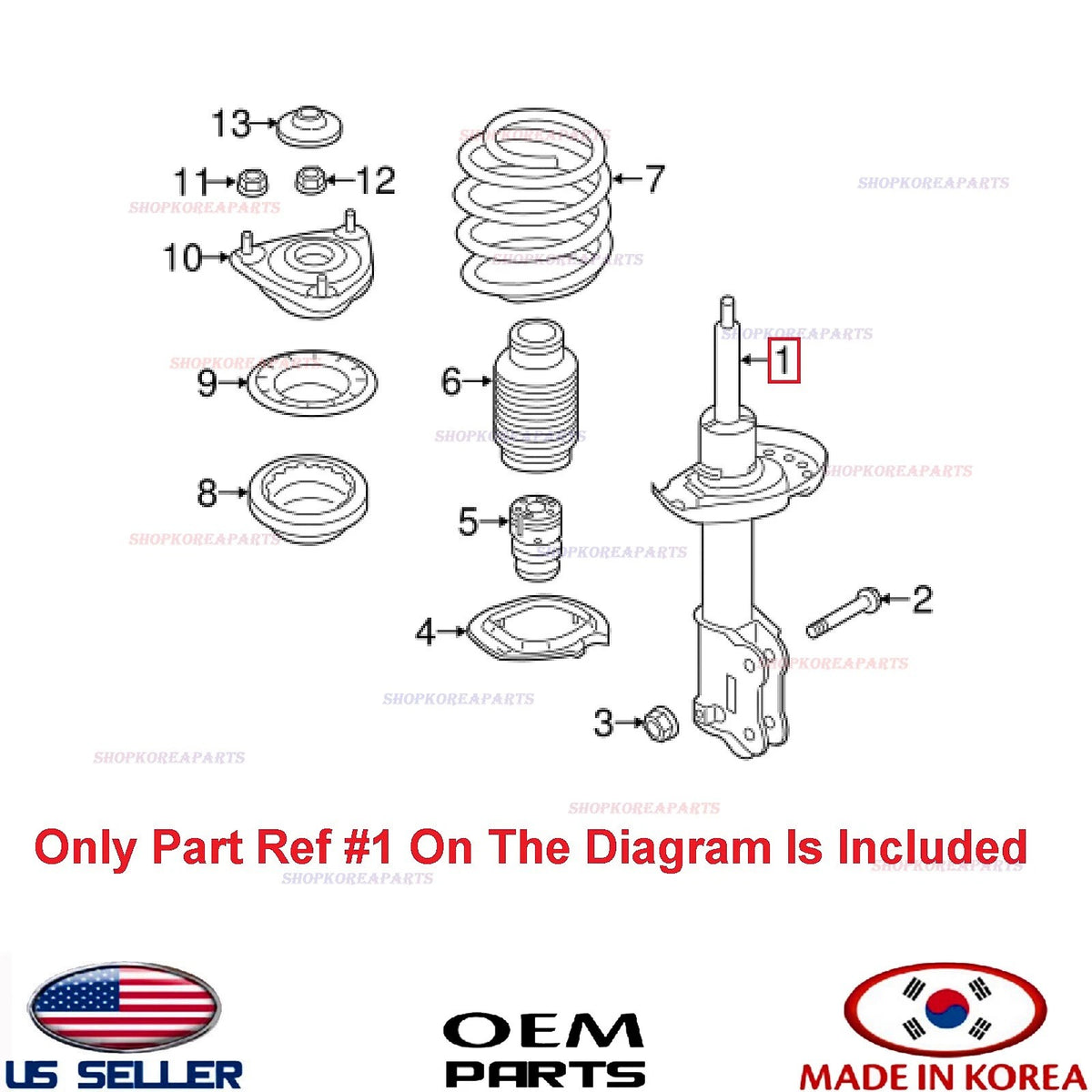 GENUINE Front Strut LEFT Driver Side OEM 2015-2018 Kia Sedona