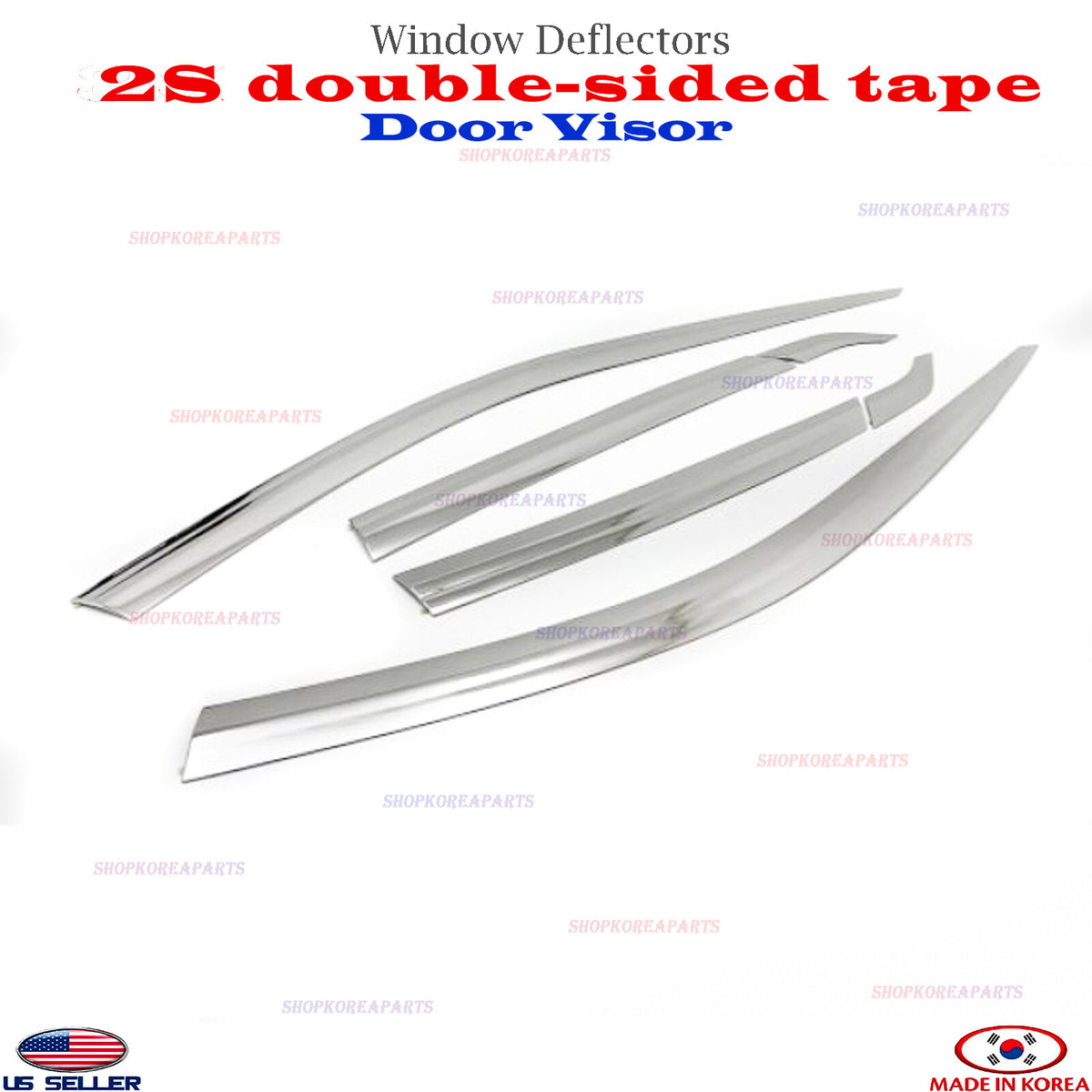 Chrome Window Door Visor Vent Shade Rain Guard fits for Genesis GV70 2022-2026