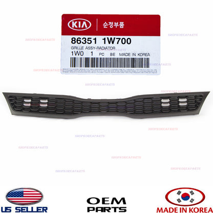 GRILLE RADIATOR FRONT BLACK GENUINE! KIA RIO 5 DR HATCHBACK 2016-2017 863511W700