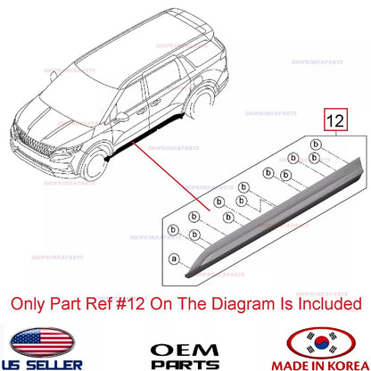 GENUINE Front Door Lower Molding BLACK Right Passenger ⭐OEM⭐ Carnival 2022-2026