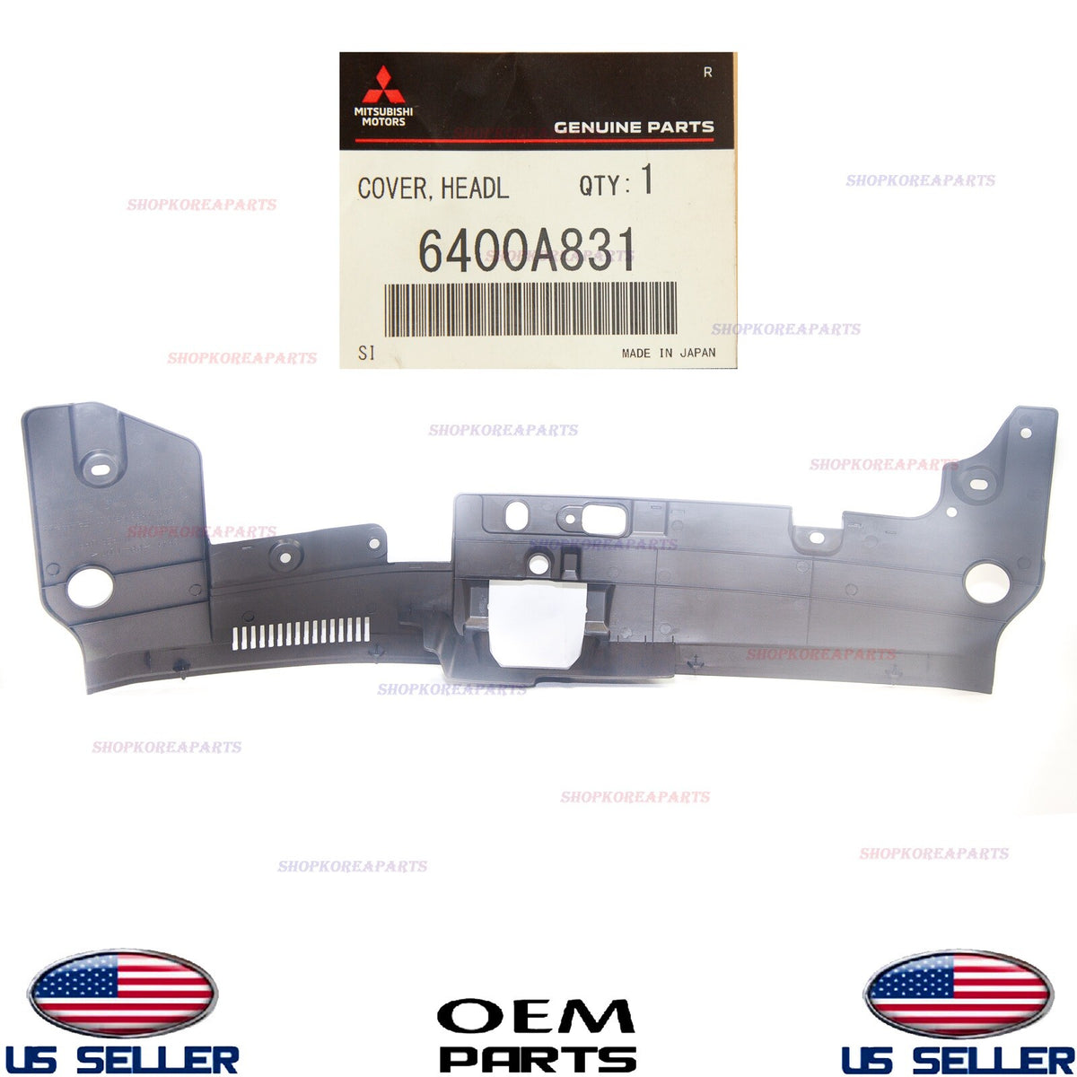 GENUINE Cover Radiator Grille Upper Sight Shield OEM Mitsubishi Lancer 2008-2017
