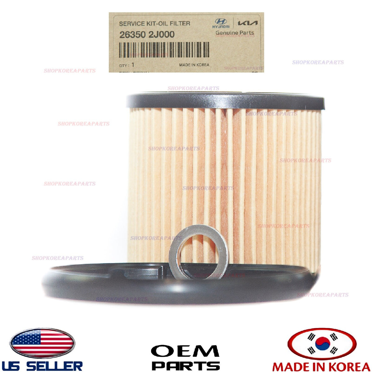 GENUINE Engine Oil Filter Kit ⭐OEM⭐ HYUNDAI 2.0L *See compatibility 263502J001