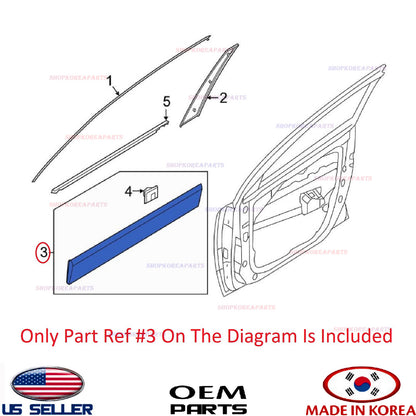 GENUINE Front Door Lower Molding LEFT Driver Side ⭐OEM⭐ Kia Niro 2023-2025