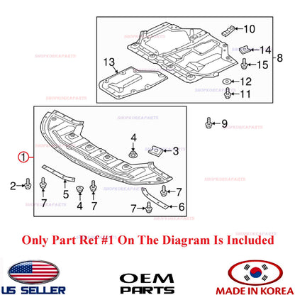GENUINE Panel Under Cover Engine Front ⭐OEM⭐ KIA OPTIMA HYBRID 2019-2020