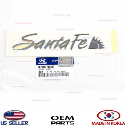 GENUINE OEM Rear Liftgate Nameplate Emblem 2007–2012 Hyundai Santa Fe 863102B000