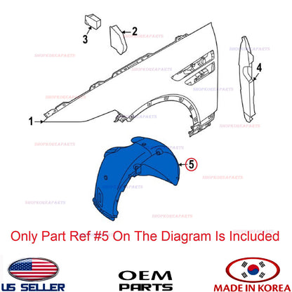 GENUINE Fender Liner Front LEFT Driver Side ⭐OEM⭐ Genesis GV80 2021-2024