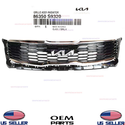GENUINE OEM BLACK Front Bumper Radiator Grille 2020-22 Kia Telluride 86350S9320