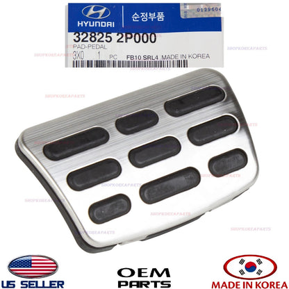 GENUINE Aluminum Brake Pedal Pad Сover A/T OEM Kia Hyundai *See Compatibility