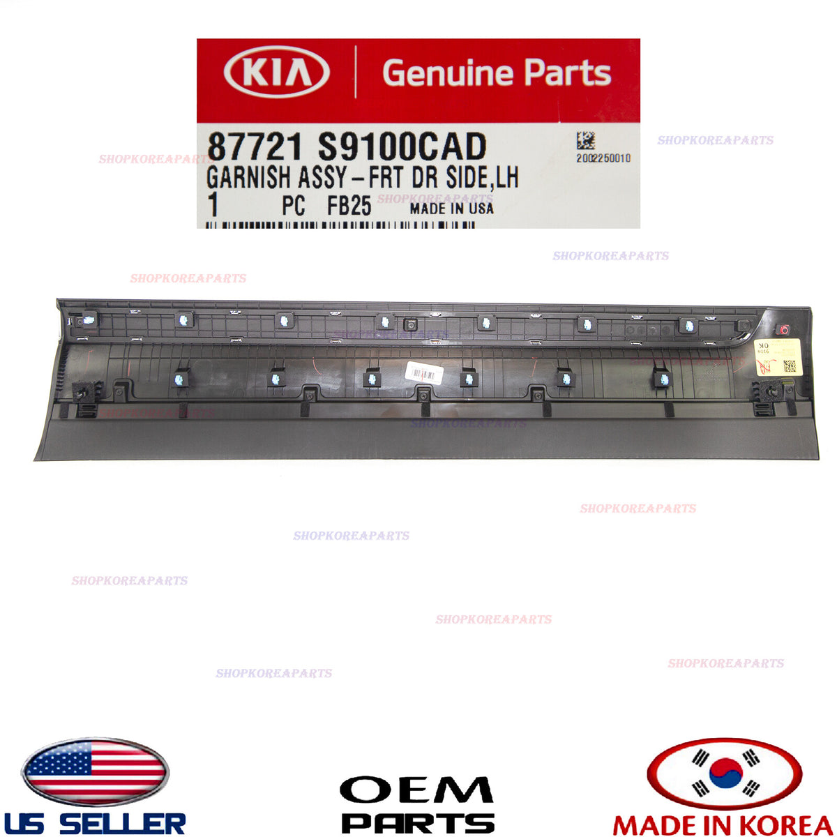 GENUINE Front Door Lower Molding Garnish LEFT Driver Side OE KIA TELLURIDE 20-22