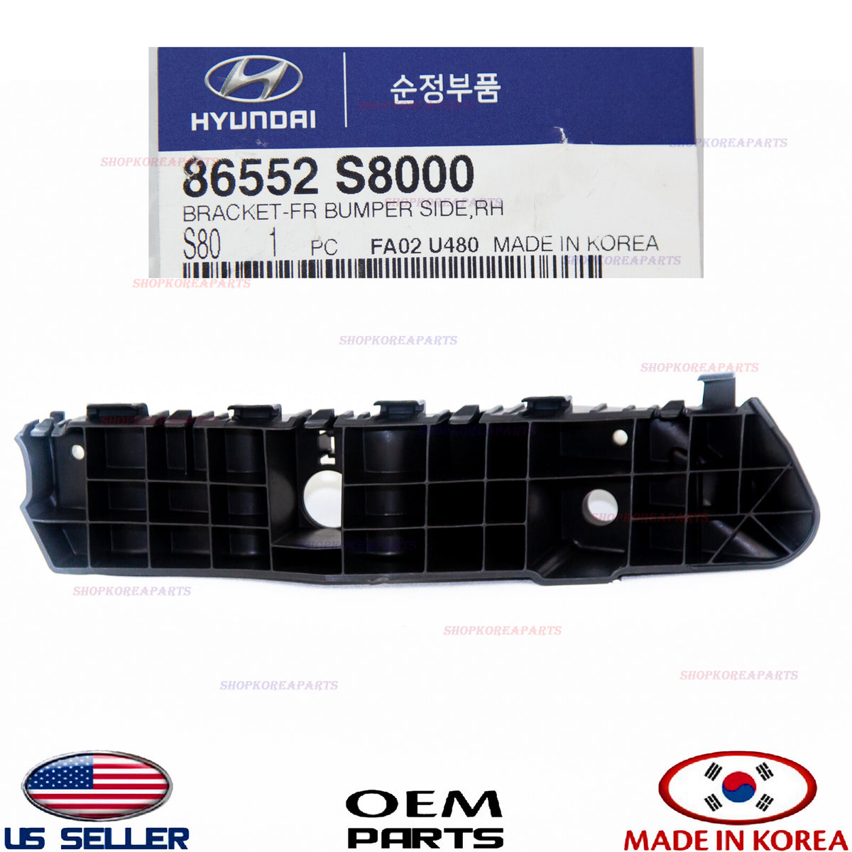 GENUINE Front Bumper Bracket Retainer RIGHT Passenger Side OEM Palisade 2020-22