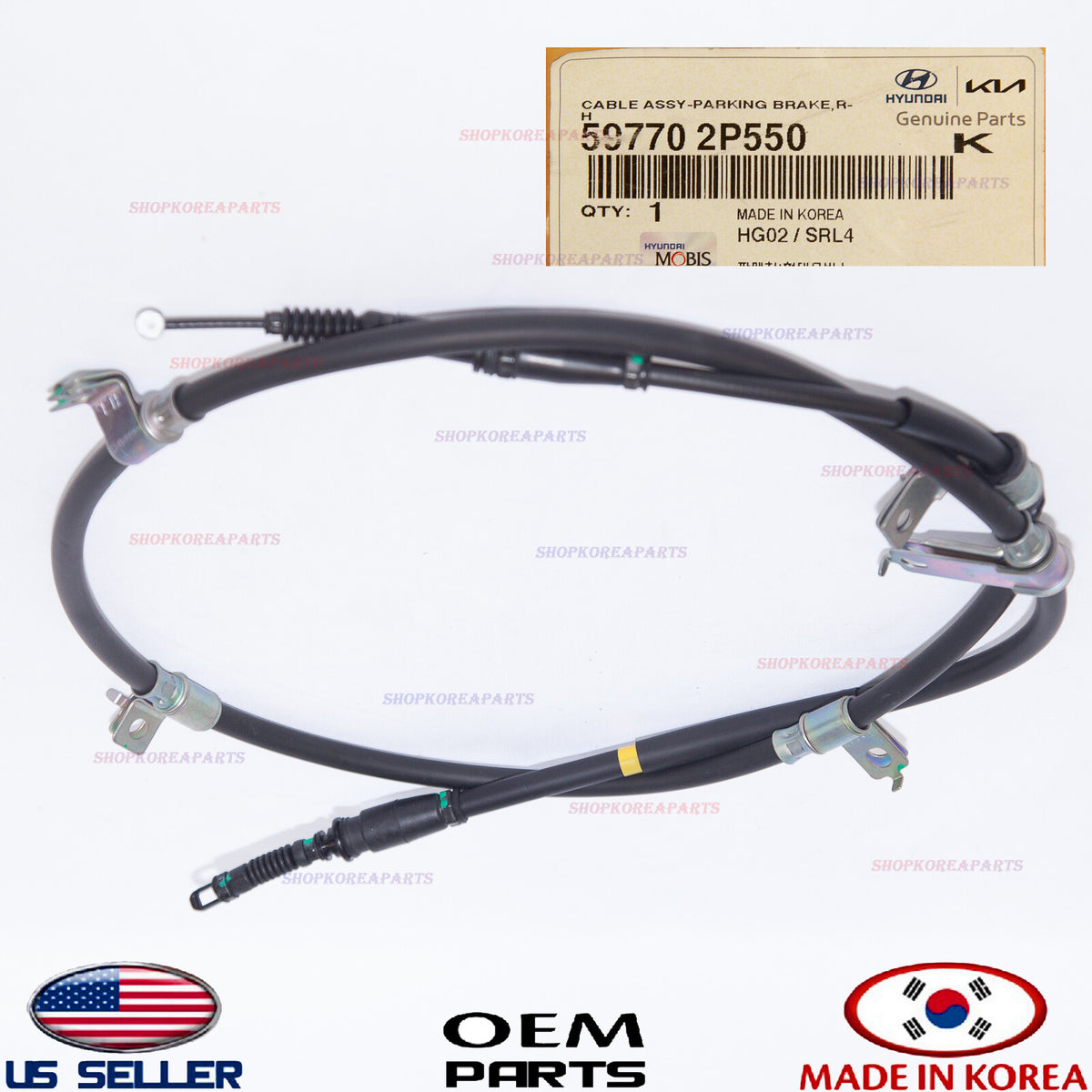 GENUINE Parking Brake Cable RIGHT Passenger Side ⭐OEM⭐ Kia Sorento 59770-2P550