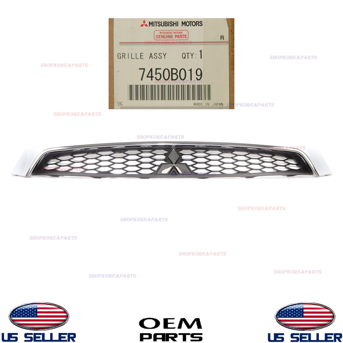 GENUINE Front Bumper Radiator Upper Grille with Emblem ⭐OEM⭐ Lancer 2016-2017