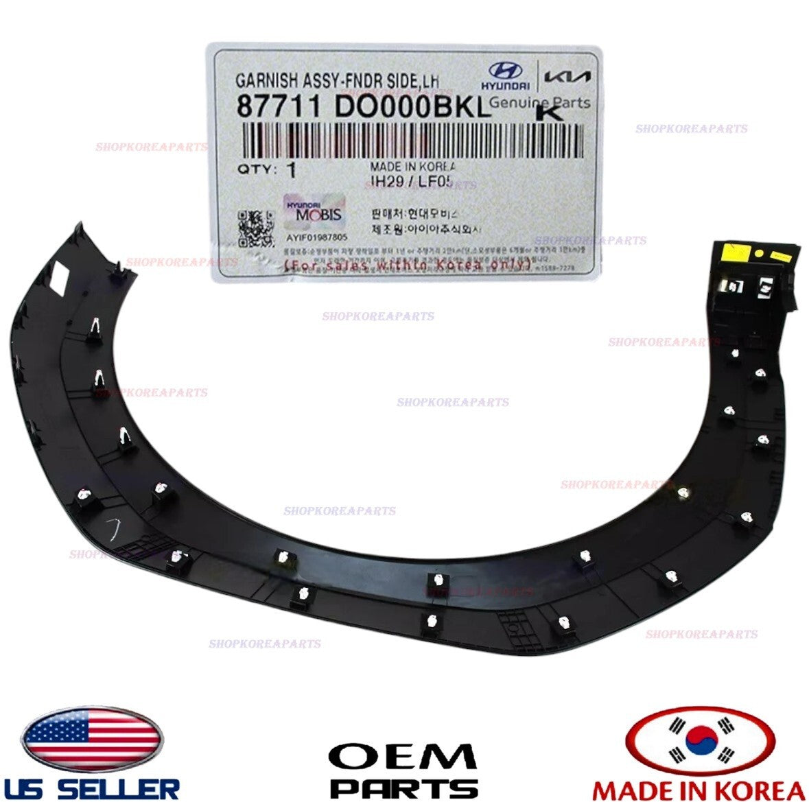 GENUINE Front Fender Wheel Molding LEFT Driver Side ⭐OEM⭐ Kia EV9 2024-2026