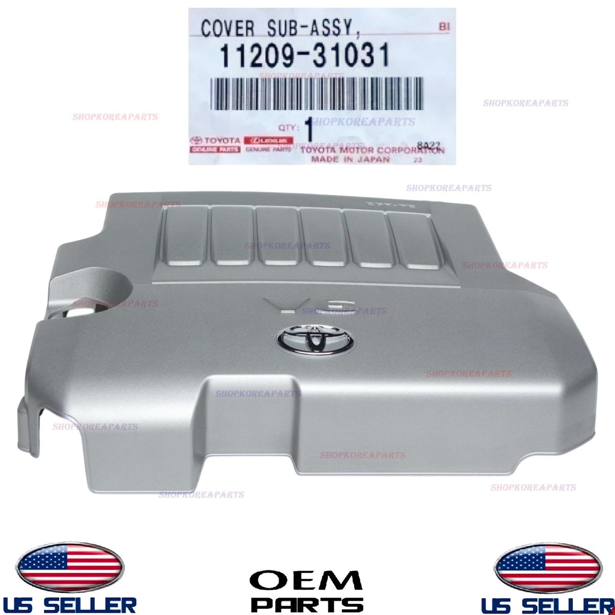 GENUINE OEM V-6 Engine Cover Sub-Assembly 2005-2011 3.5L Toyota Avalon and Camry