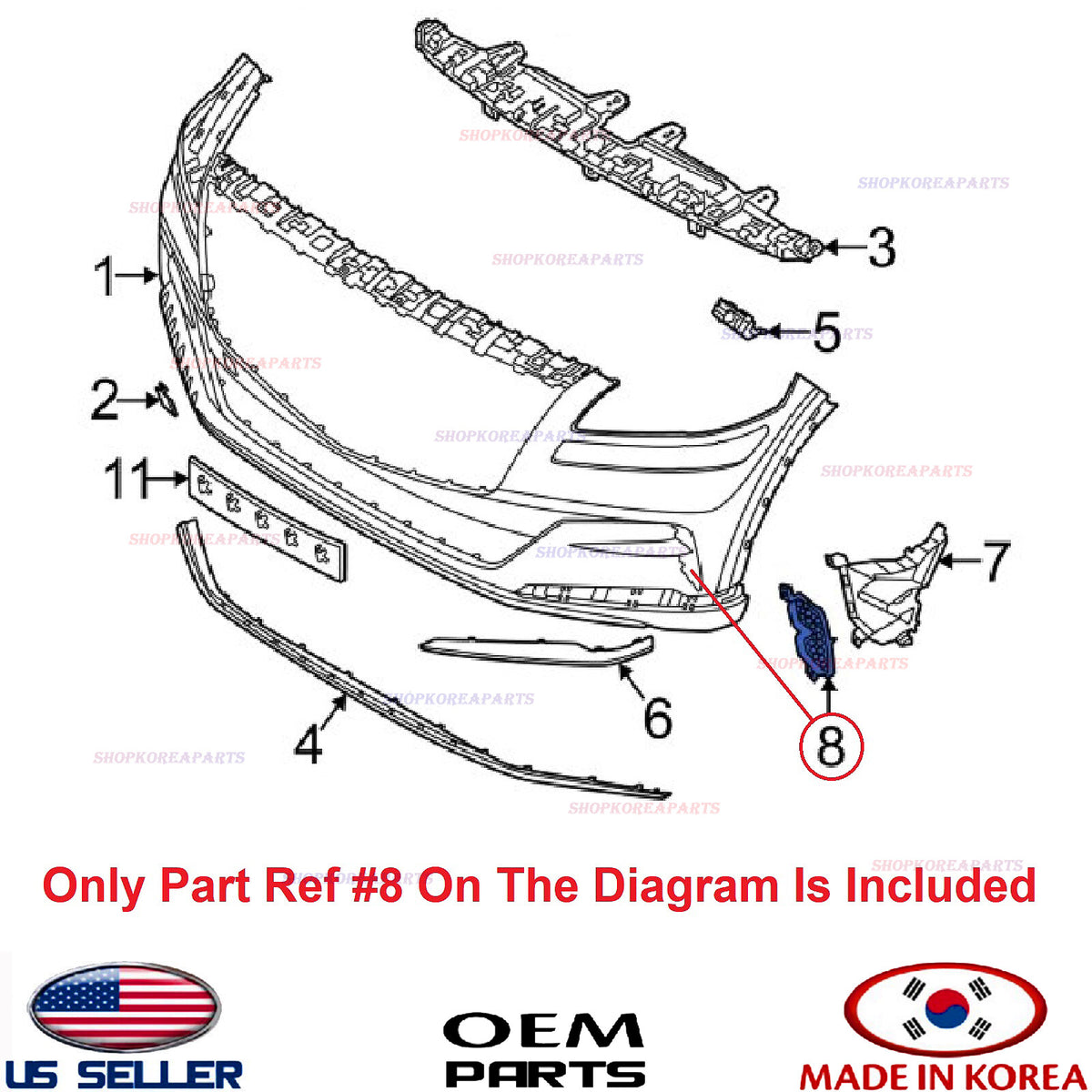 GENUINE Front Bumper Air Grille RIGHT Passenger Side OEM⭐ Genesis GV80 2021-2024