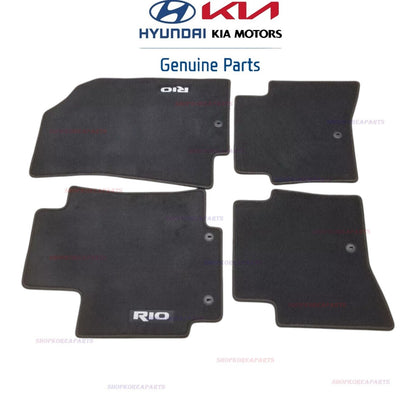 FITS: 11 - 17 KIA RIO 4DR 5DR BLACK CARPETED FLOOR MAT SET 4PC OEM NEW