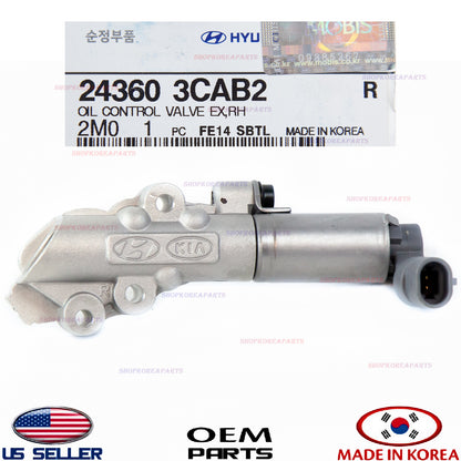 GENUINE OEM Right Exhaust Variable Valve Timing Solenoid Hyundai Kia 24360-3CAB2