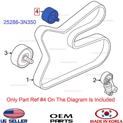 GENUINE Serpentine Belt Idler Pulley ⭐OEM⭐ Kia Carnival 3.5L V6 2022-2026