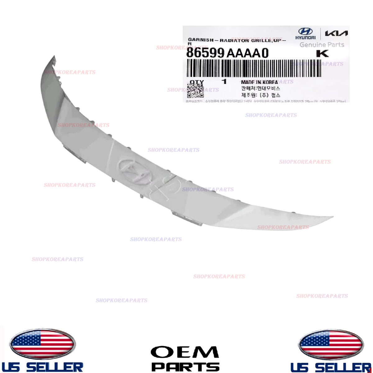 GENUINE OEM Front Bumper Garnish Upper Cover Trim 2024-2025 Hyundai Elantra