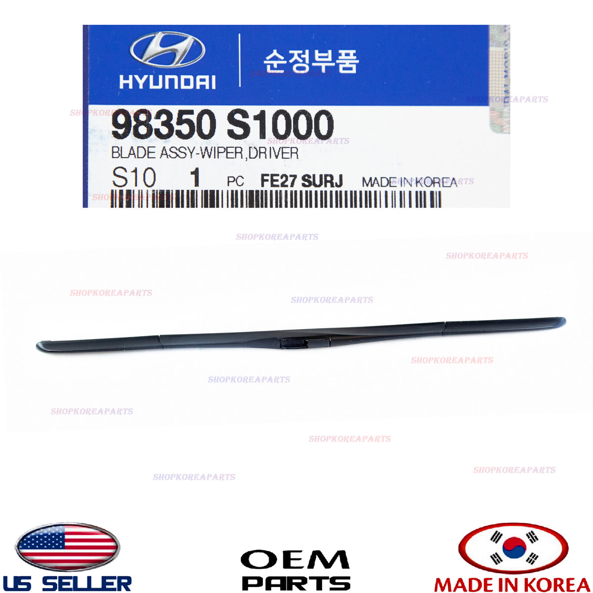 GENUINE Windshield Wiper Blade LEFT Driver Side ⭐ HYUNDAI KIA *See compatibility