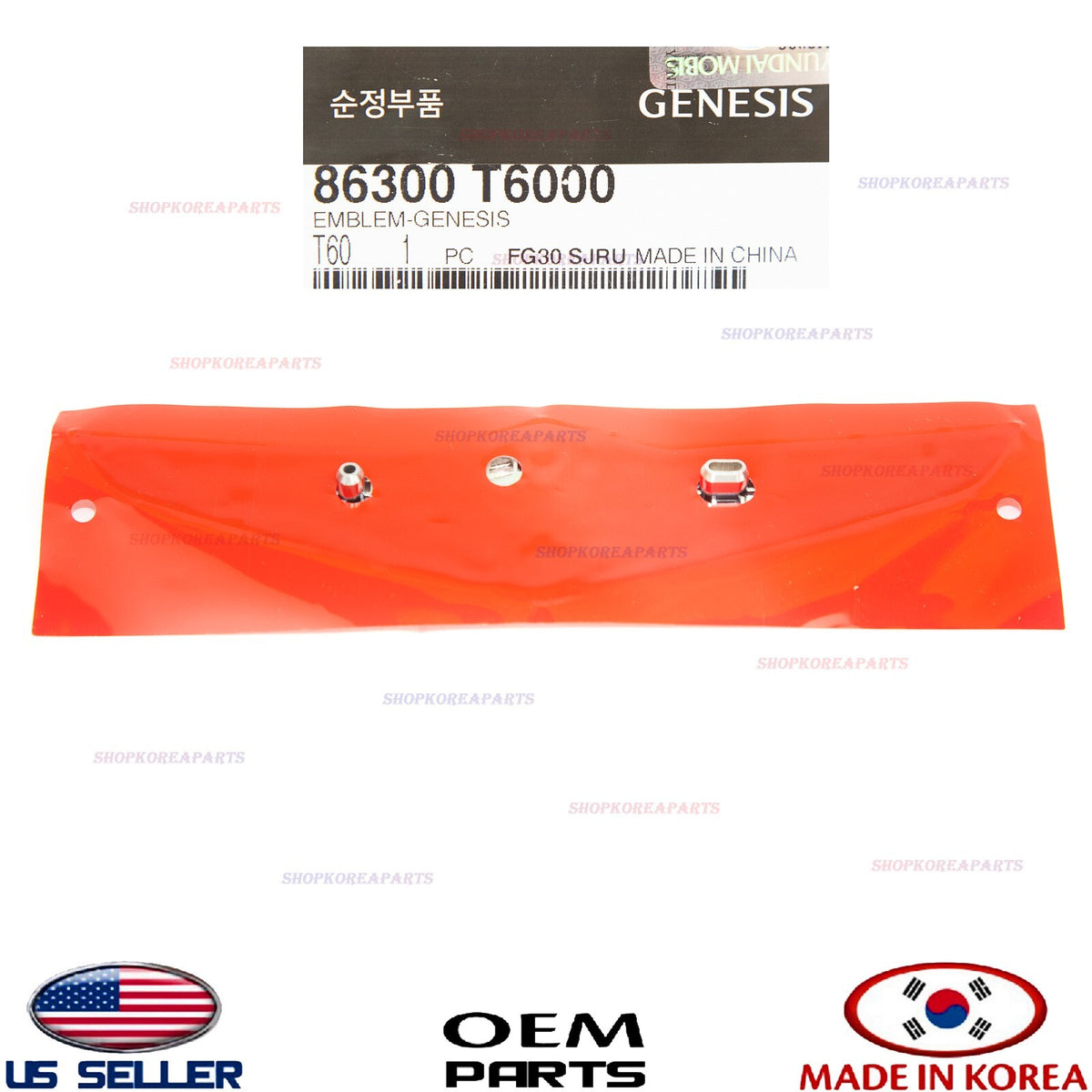 GENUINE Front Bumper Cover Emblem Logo ✅ 86300-T6000 ✅ 2021-24 Genesis GV80