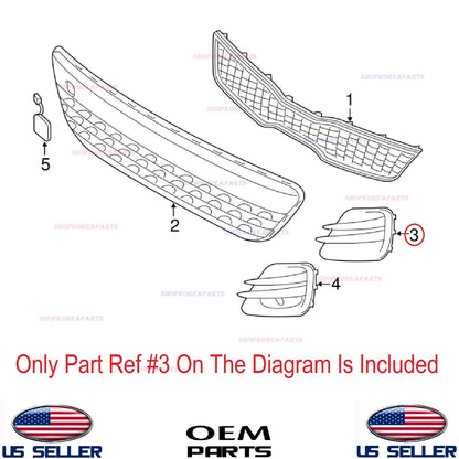 GENUINE Front Bumper Fog Lamp Cap Cover Passenger Side OEM RIO Hatchback 2016-17