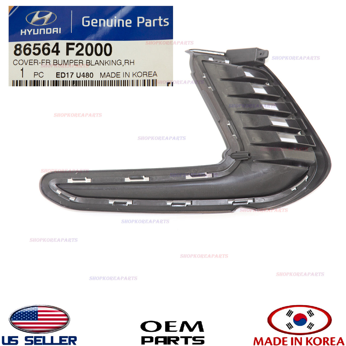 GENUINE Front Bumper Fog Lamp Cap Cover RIGHT Passenger Side OEM ELANTRA 2017-18