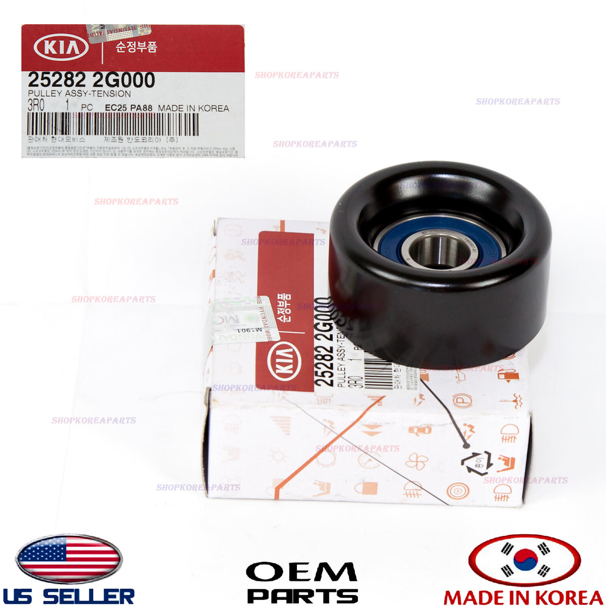 Drive Belt Tensioner Pulley OEM HYUNDAI KIA 2.0 2.4L 2010-2022 See compatibility