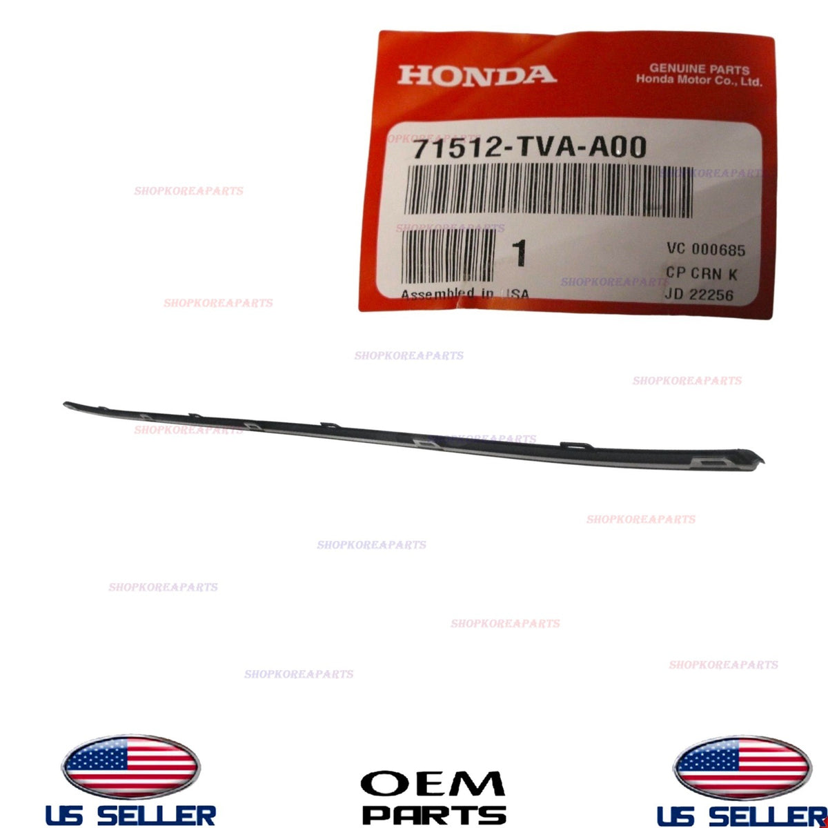 GENUINE Rear Bumper Lower Molding 2018-2022 Honda Accord 71512-TVA-A00