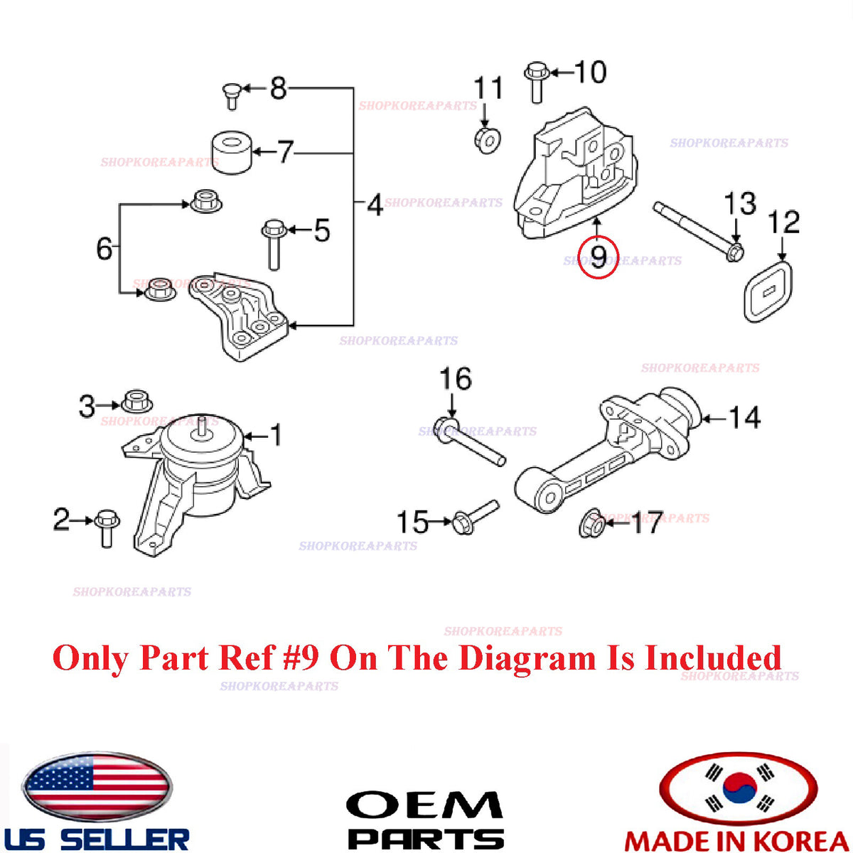 GENUINE Rear Engine Mount Bracket ⭐OEM⭐ HYUNDAI TUCSON 4wd 2016-2021
