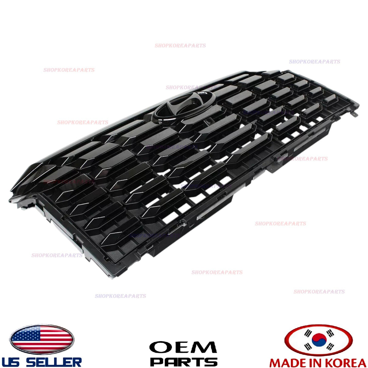 GENUINE Grille Front Bumper BLACK with Emblem ⭐OEM⭐ Hyundai Palisade 2023-2025