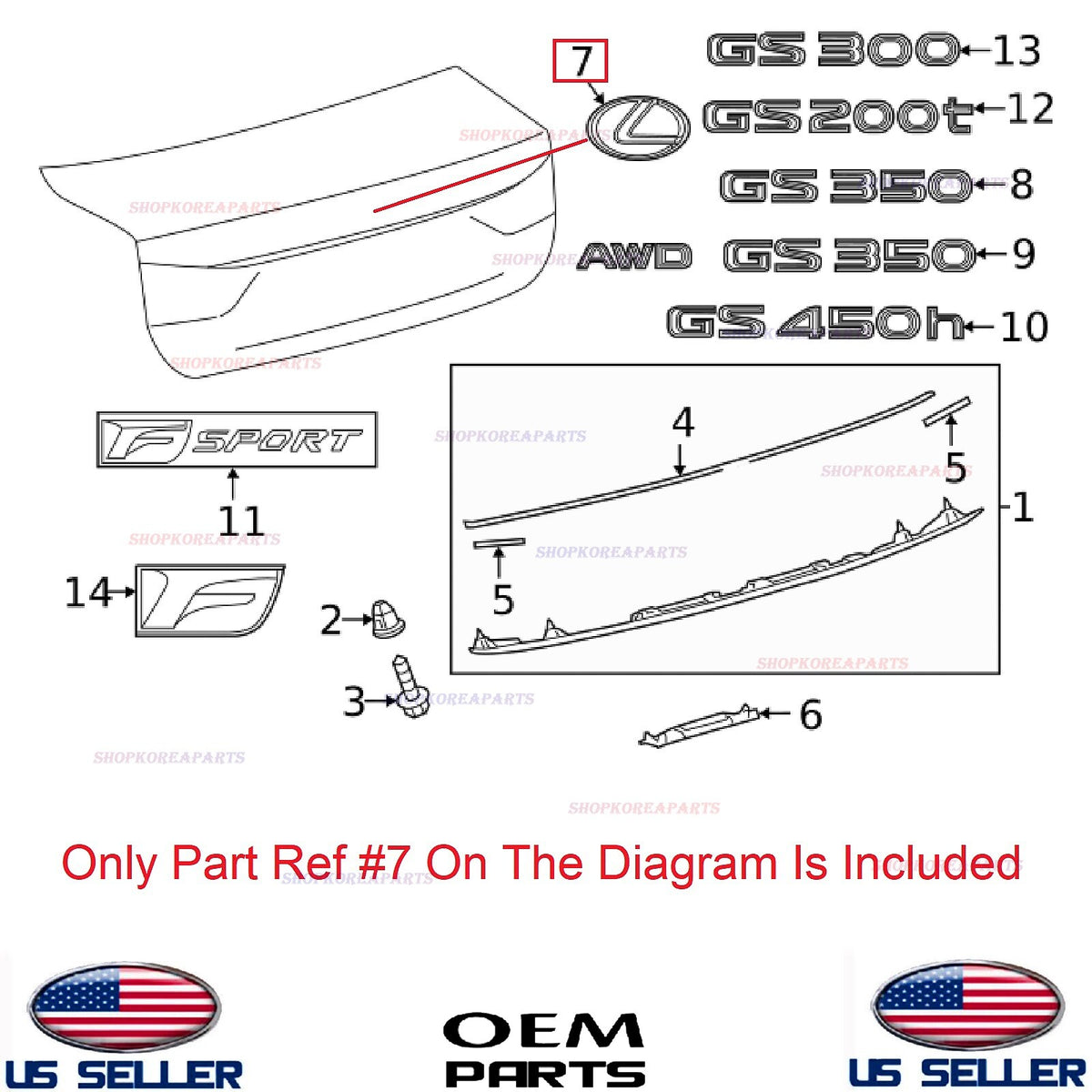 GENUINE Rear Emblem Logo Symbol ⭐OEM⭐ Lexus *See Compatibility 90975-02078