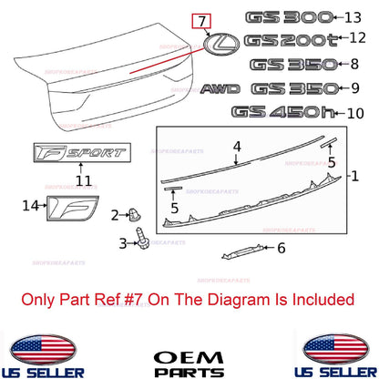 GENUINE Rear Emblem Logo Symbol ⭐OEM⭐ Lexus *See Compatibility 90975-02078