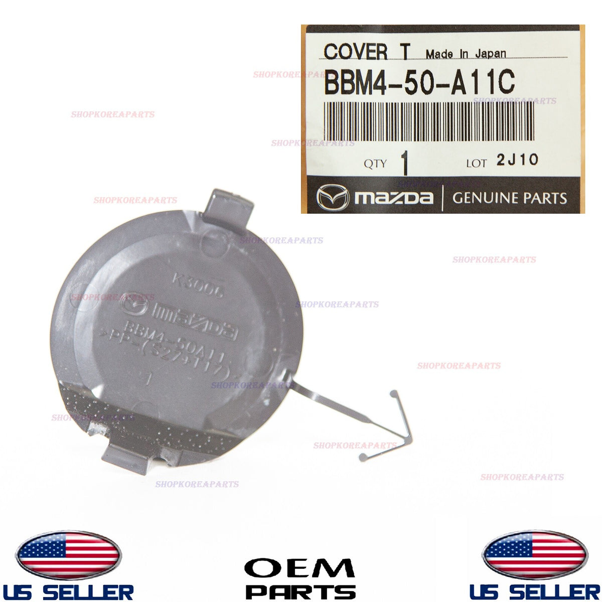 GENUINE Front Bumper Tow Eye Hook Cap Cover OEM Mazda 3 2.0L 2010-2011