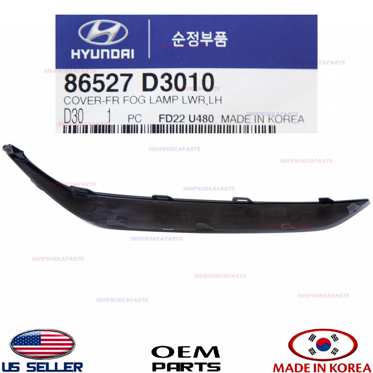 GENUINE Front Bumper Fog Lamp Cap Cover LEFT Driver Side ⭐OEM⭐ TUCSON 2016-2018