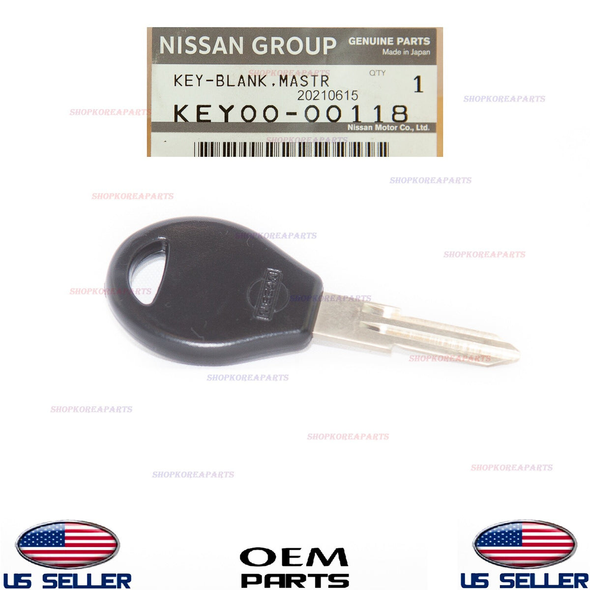 ✅GENUINE✅ Master Key Blank Uncut ⭐OEM⭐ Nissan *See compatibility KEY00-00118
