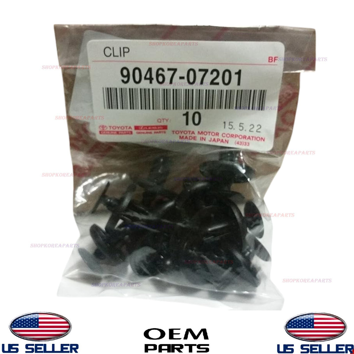 GENUINE Hood Engine Under Cover Clips 1pcs OEM Toyota Lexus *See Compatibility