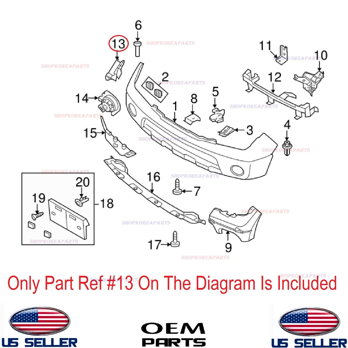 GENUINE Bumper Front Bracket Passenger Side OEM Pathfinder 05-12 Frontier 05-21