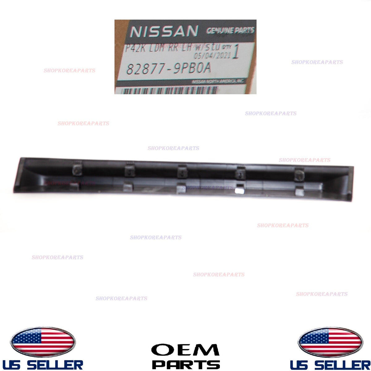 GENUINE Rear LEFT Door Lower Moulding Black Driver Side OEM PATHFINDER 2016-2019