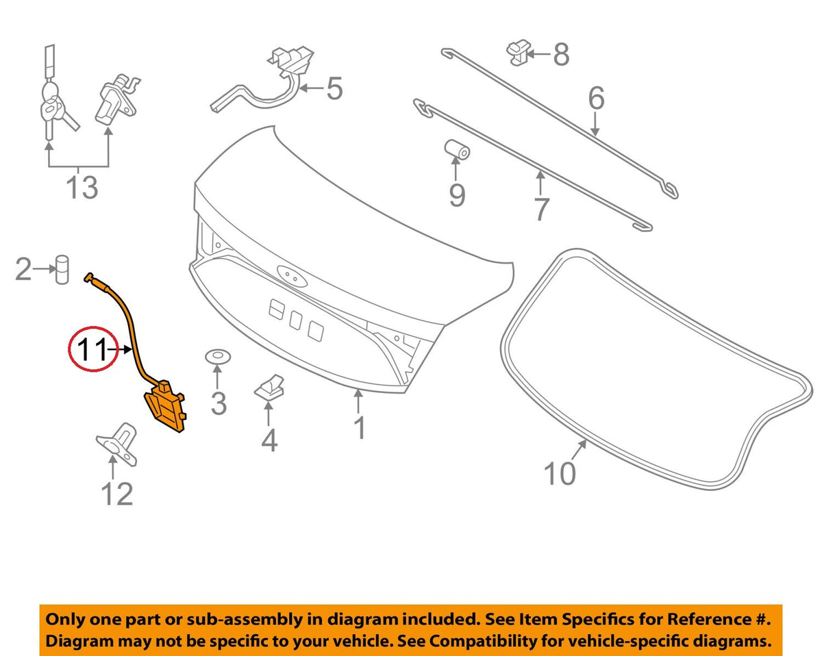 GENUINE Trunk Lid Latch Lock Actuator ⭐OEM⭐ Hyundai Azera 2012-2017 812303V000
