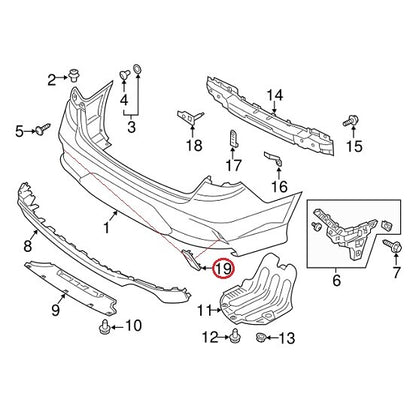 GENUINE Bumper Reflector Rear RIGHT Passenger Side ⭐OEM⭐Hyundai Sonata 2018-2019