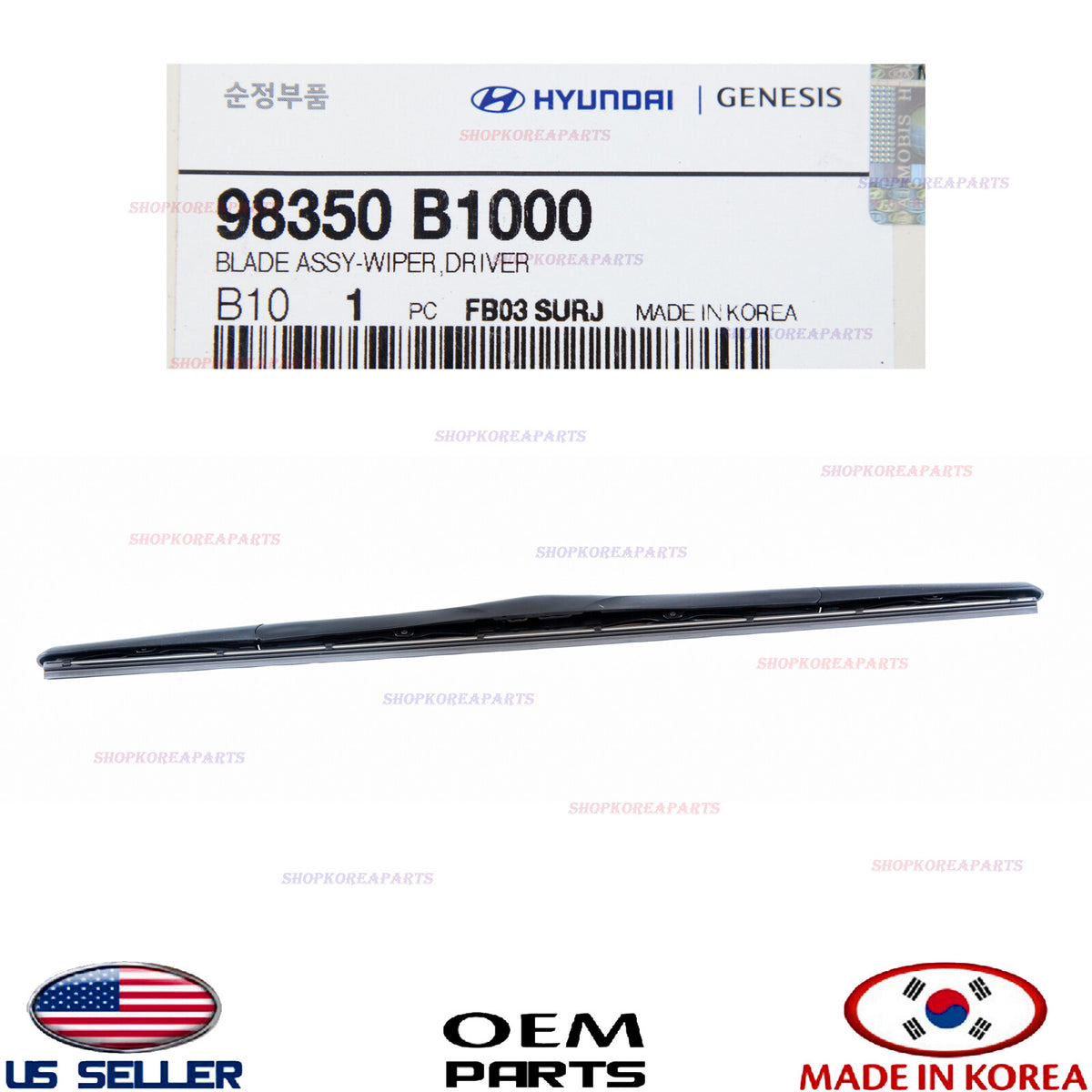 ✅GENUINE✅ Windshield Wiper Blade LEFT Driver Side Genesis GV80 G80 G90 2017-2025